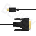 USB 3.1 Type C to DVI Cable for Notebook Computer HDTV Connectivity Adapter